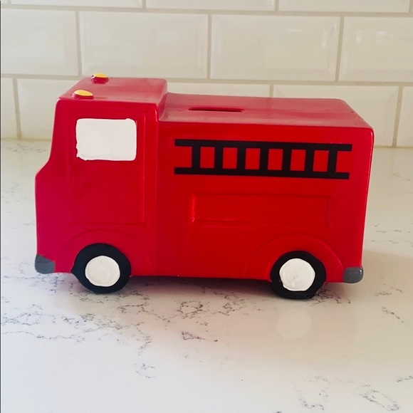 Isaac Jacobs Fire Truck Coin Bank - Picture 5 of 16